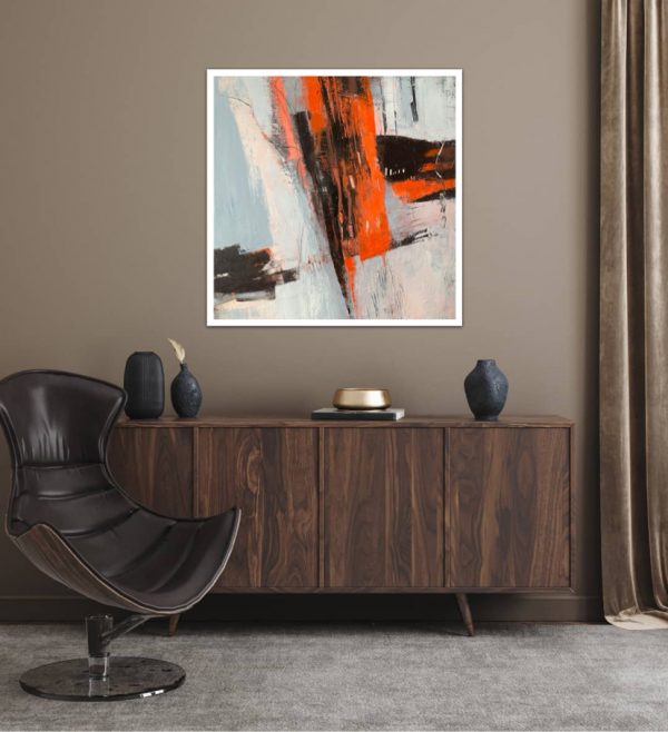 Orange and brown abstract painting
