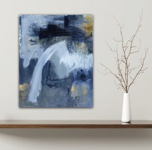 Cold wax abstract painting by Jeanne-Marie Persaud
