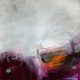 Original purple and orange abstract painting