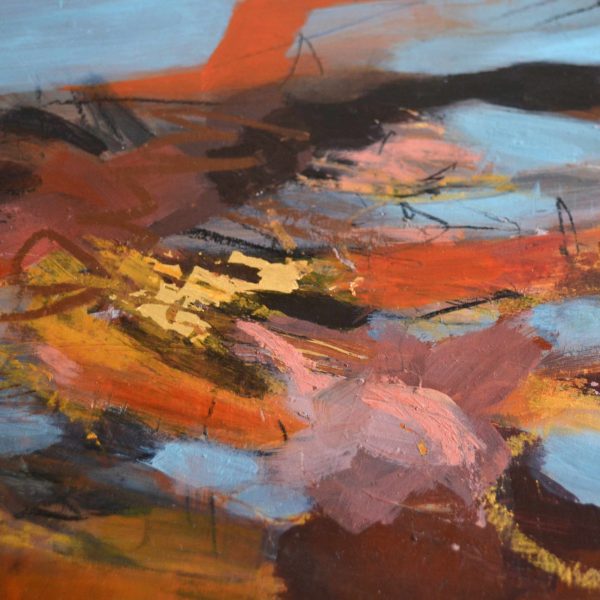 Close up section of abstract painting