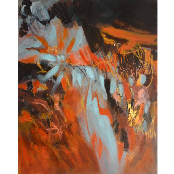 Warm orange abstract painting Jeanne-Marie Persaud