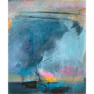 Blue and pink abstract ocean painting Jeanne-Marie Persaud