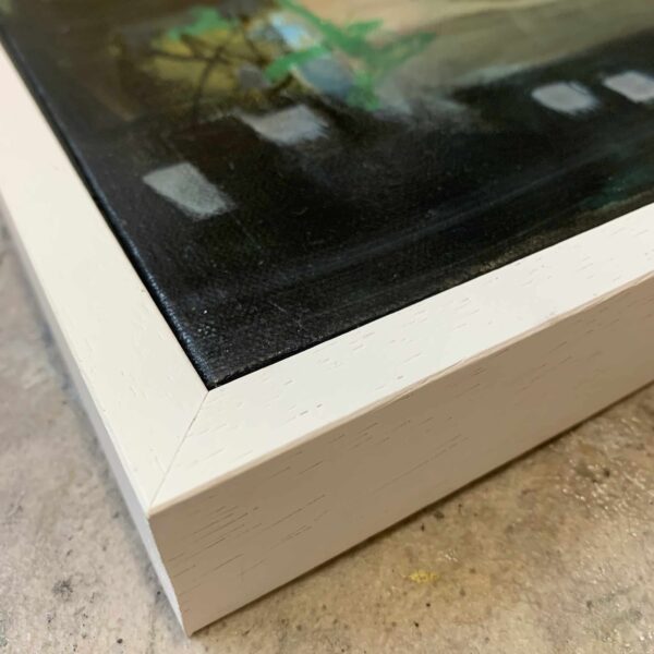 Framed dark abstract original Jeanne-Marie Persaud