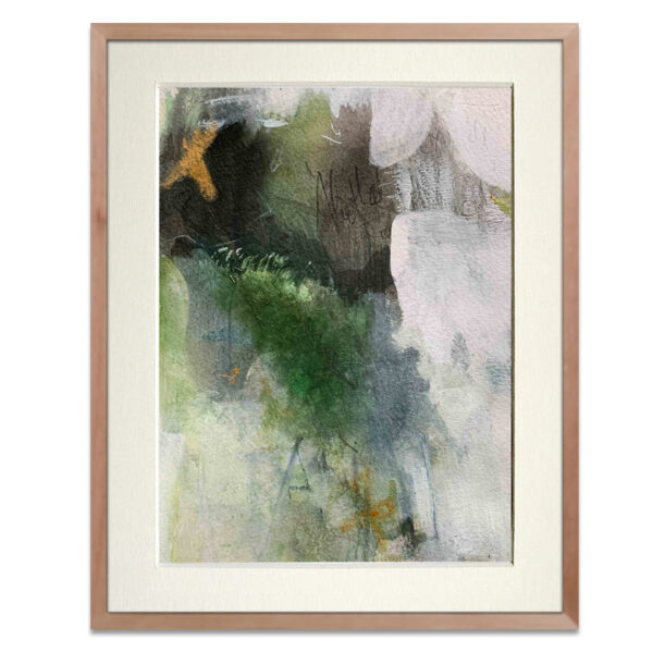Deep green abstract framed Jeanne-Marie Persaud