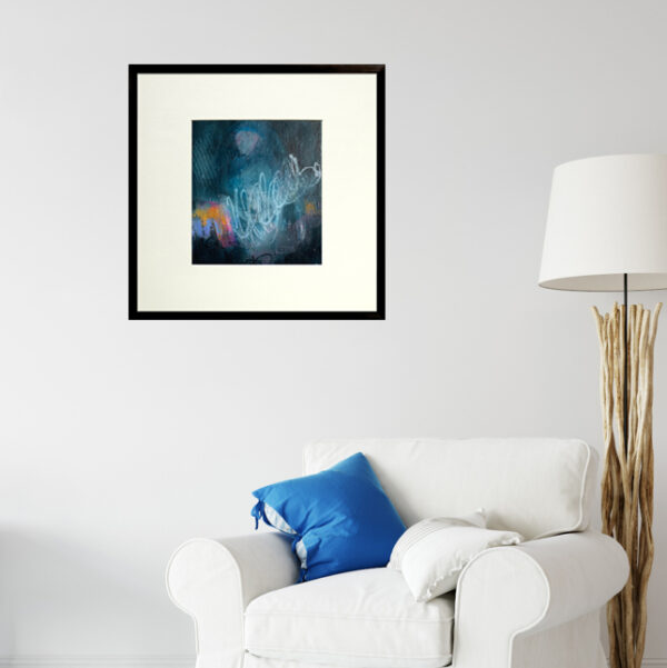 Abstract blue spirit painting Jeanne-Marie Persaud
