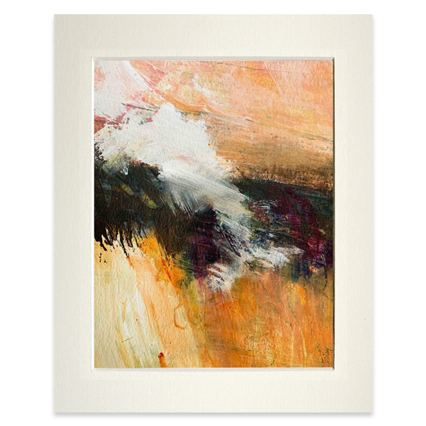 Moorland landscape painting mounted Jeanne-Marie Persaud