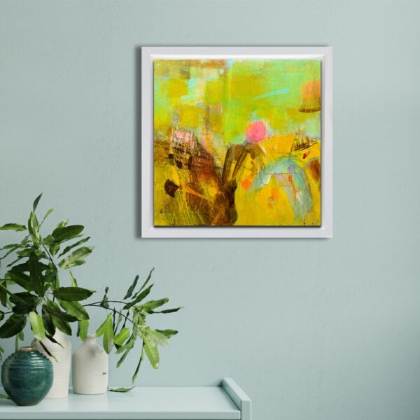 Yellow abstract summer painting Jeanne-Marie Persaud Artist