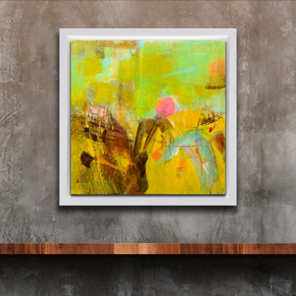 Yellow abstract summer painting Jeanne-Marie Persaud