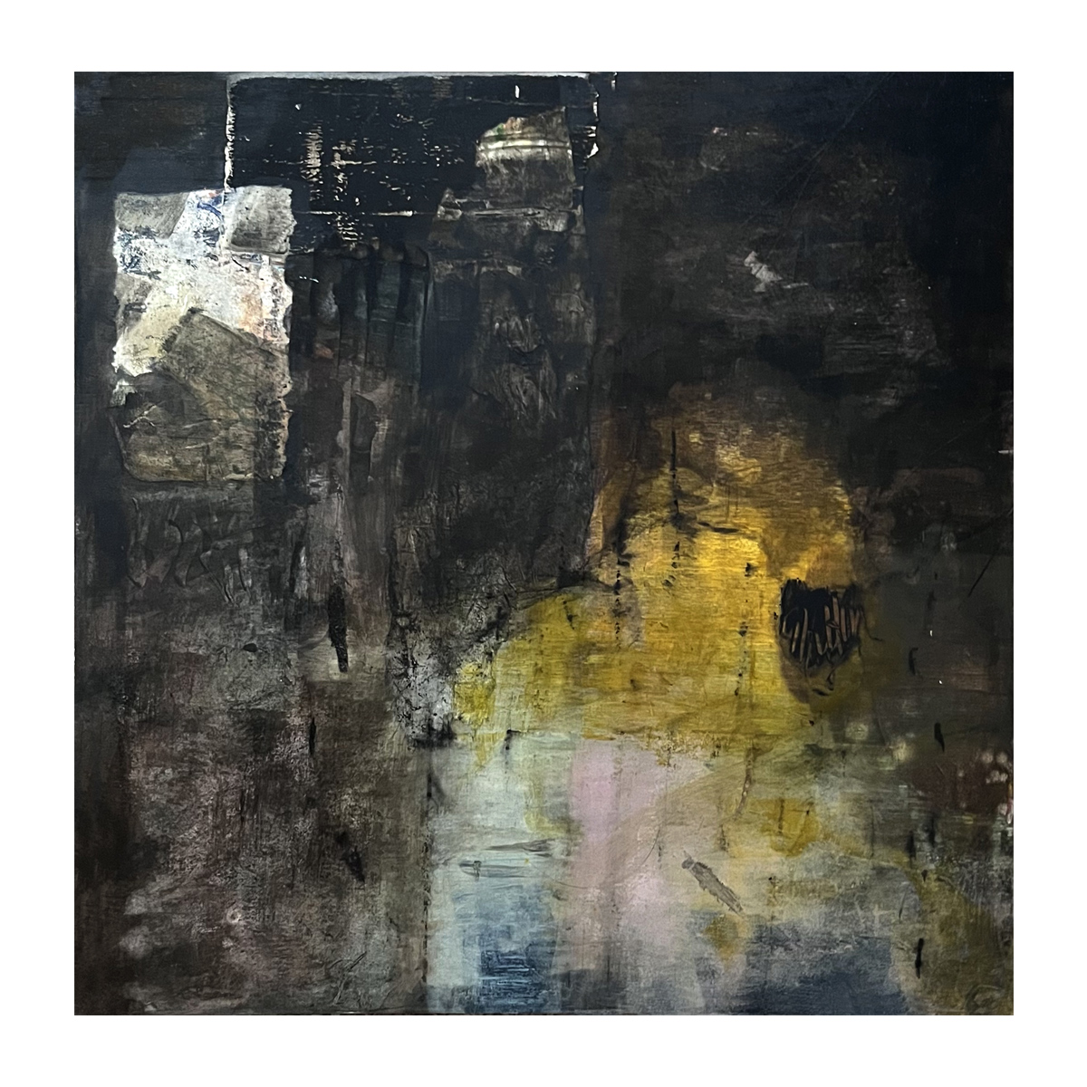 Dark abstract painting Jeanne-Marie Persaud