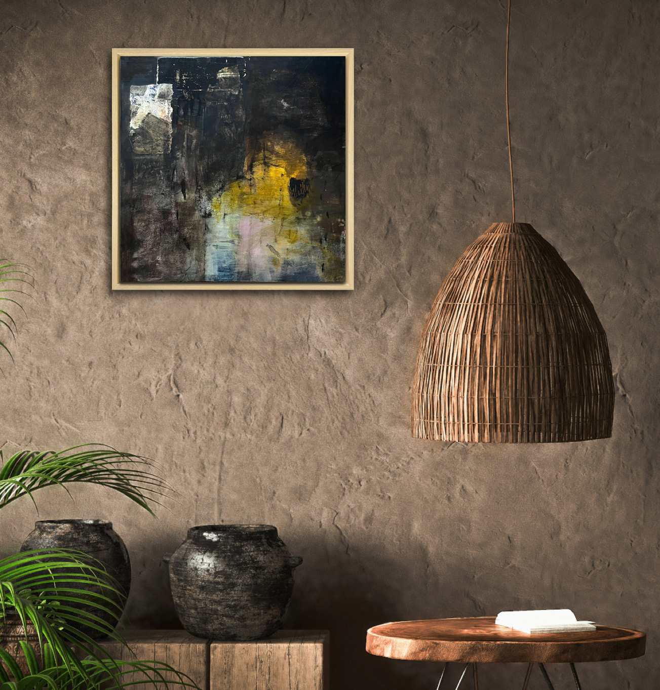 Framed abstract painting Jeanne-Marie Persaud