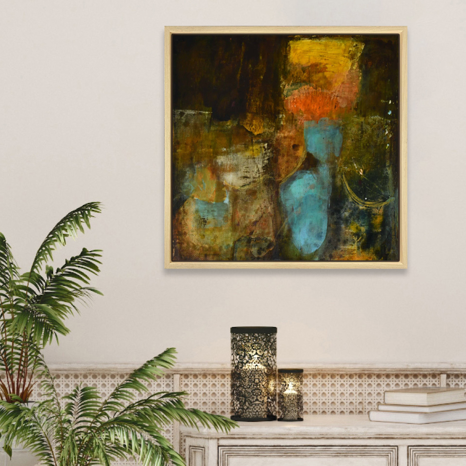 Abstract acrylic painting on wood panel - Jeanne-Marie Persaud