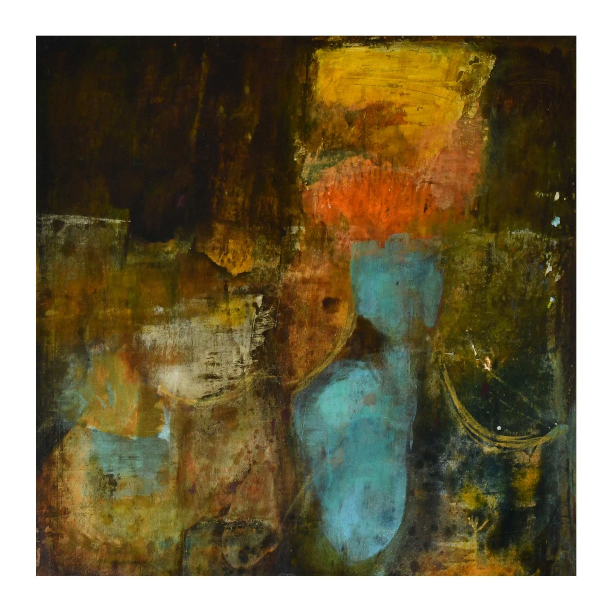 Abstract Painting on wood panel- Jeanne-Marie Persaud